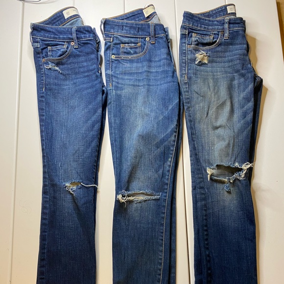 Abercrombie & Fitch, Woman’s Skinny Jeans, 00S, bundle of 3, Distressed - Picture 10 of 16